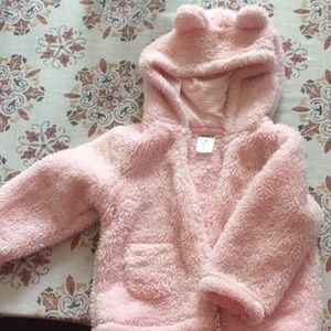 Super cute baby fleece jacket with bear ears